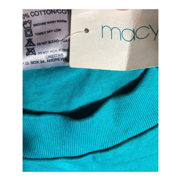 NEW Old Stock VINTAGE Macys Peachtree T-Shirt Short Sleeve Size Large Cotton - Picture 4 of 7